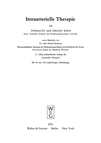 Intraarterielle Therapie