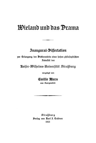 Wieland und das Drama