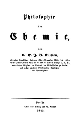 Philosophie der Chemie