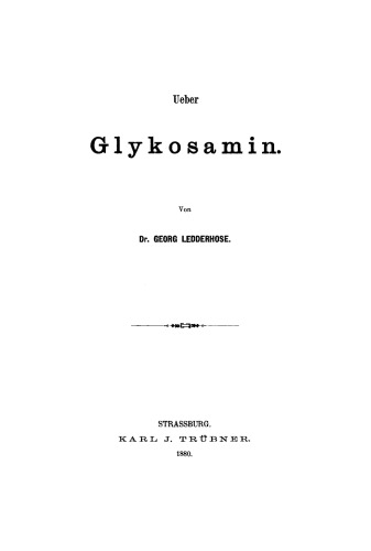 Ueber Glykosamin