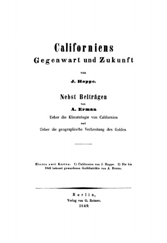 Californiens Gegenwart und Zukunft