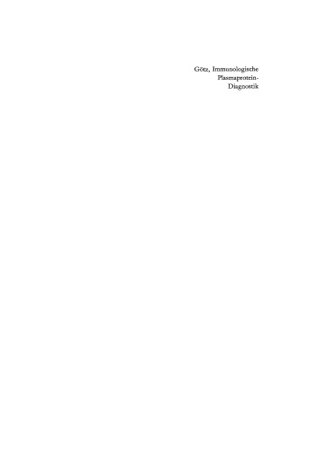 Immunologische Plasmaprotein-Diagnostik