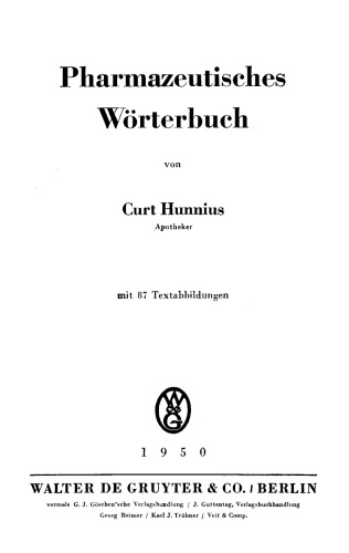 Pharmazeutisches Wörterbuch