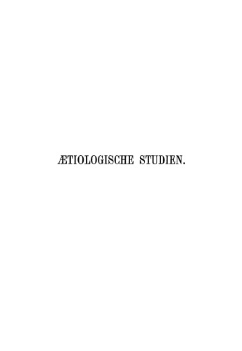 Aetiologische Studien: Ueber die Disposition zu Catarrh, Croup und Diphteritis der Luftwege