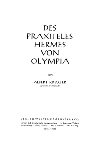 Des Praxiteles Hermes von Olympia