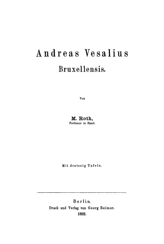 Andreas Vesalius Bruxellensis