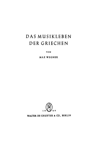 Das Musikleben der Griechen