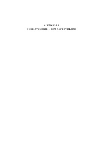 Dermatologie: Ein Repertorium