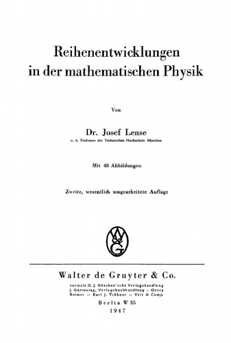 Reihenentwicklungen in der mathematischen Physik