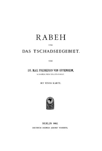 Rabeh und das Tschadseegebiet