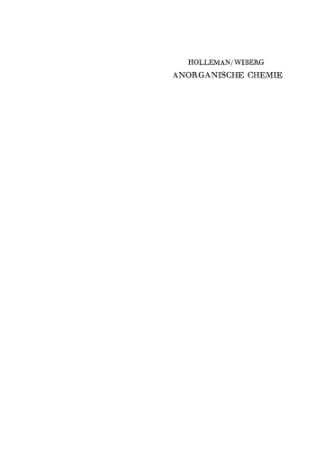 Lehrbuch der anorganischen Chemie