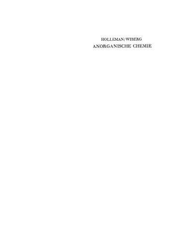 Lehrbuch der anorganischen Chemie
