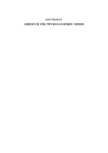Lehrbuch der physiologischen Chemie