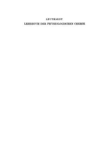 Lehrbuch der physiologischen Chemie