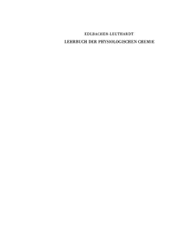Lehrbuch der physiologischen Chemie