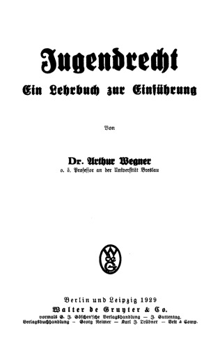 Jugendrecht: Ein Lehrbuch zur Einführung
