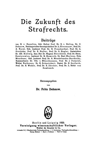 Die Zukunft des Strafrechts