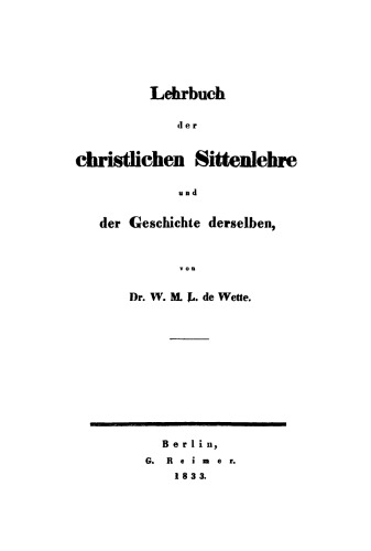 Lehrbuch der christlichen Sittenlehre und der Geschichte derselben