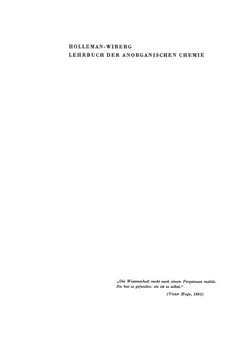 Lehrbuch der anorganischen Chemie