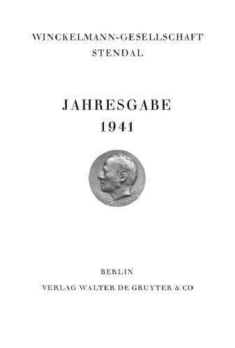 Jahresgabe 1941 der Winckelmann-Gesellschaft