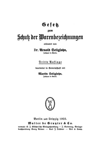 Gesetz zum Schutz der Warenbezeichnungen