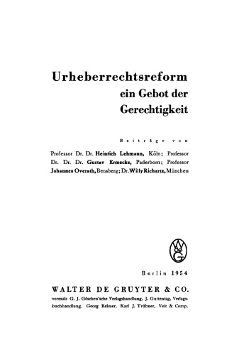 Urheberrechtsreform, ein Gebot der Gerechtigkeit