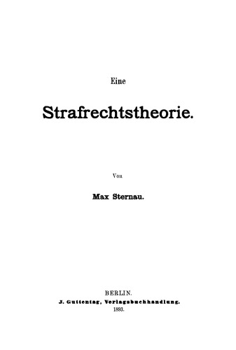 Eine Strafrechtstheorie