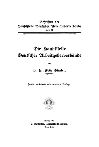 Die Hauptstelle Deutscher Arbeitgeberverbände
