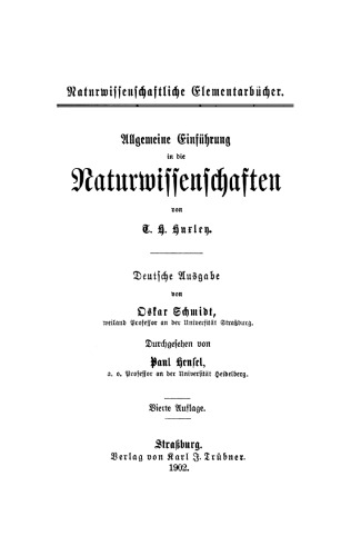Allgemeine Einführung in die Naturwissenschaften