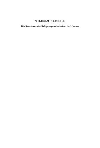 Die Koexistenz der Religionsgemeinschaften im Libanon