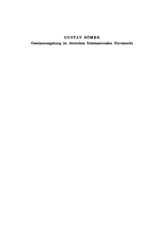 Gesetzesumgehung im deutschen internationalen Privatrecht