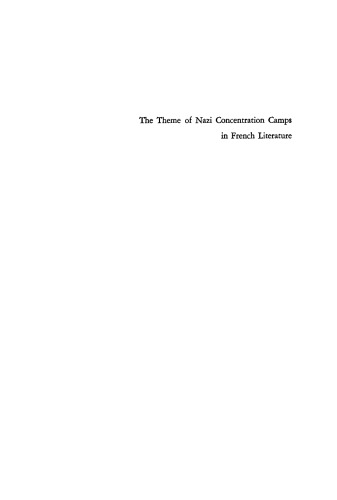 The theme of Nazi concentration camps in French literature