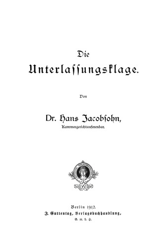 Die Unterlassungsklage