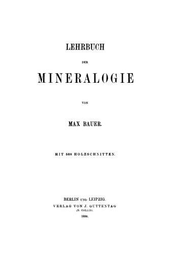 Lehrbuch der Mineralogie