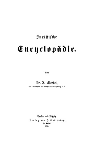 Juristische Encyclopädie