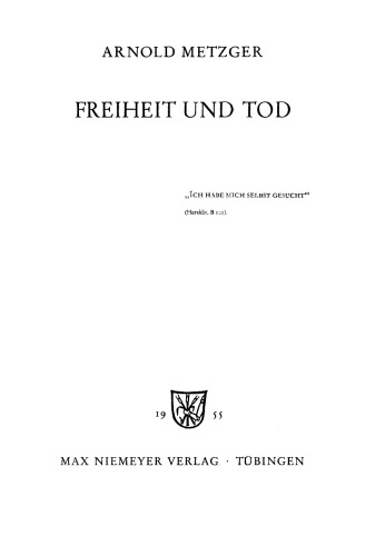 Freiheit und Tod