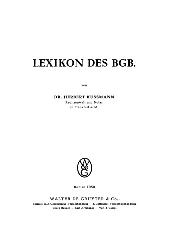 Lexikon des BGB