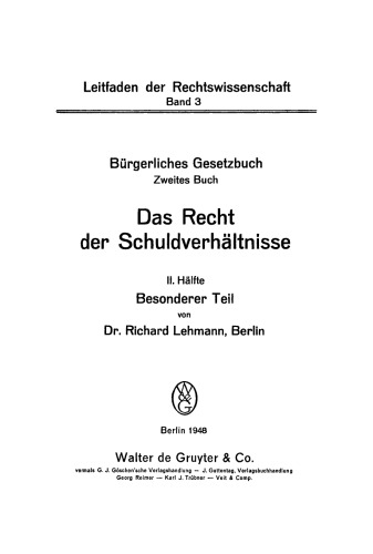 Bürgerliches Gesetzbuch: Band 2, Teil 2 Besonderer Teil