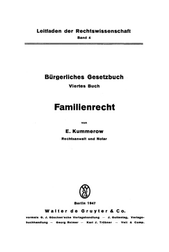 Bürgerliches Gesetzbuch: Band 4 Familienrecht