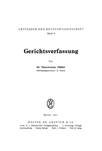 Gerichtsverfassung