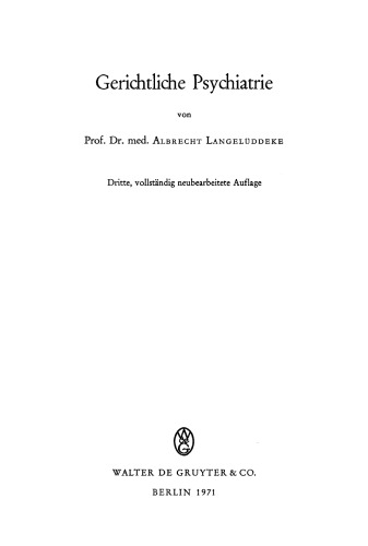 Gerichtliche Psychiatrie
