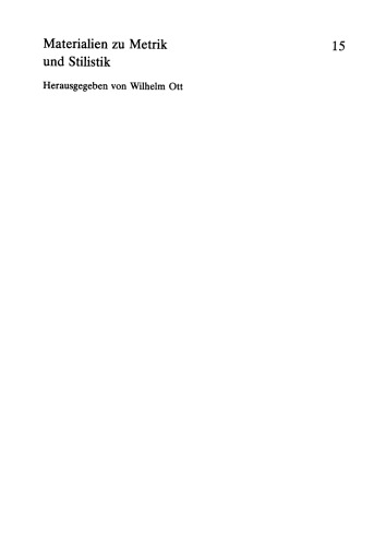 Metrische Analysen zu Vergil Aeneis Buch III