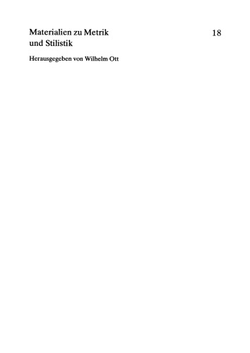 Metrische Analysen zu Vergil Aeneis Buch VIII
