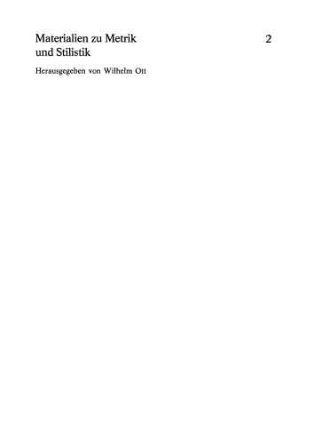Metrische Analysen zu Vergil Aeneis Buch I