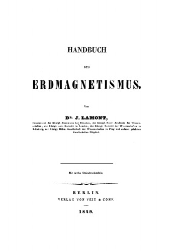 Handbuch des Erdmagnetismus