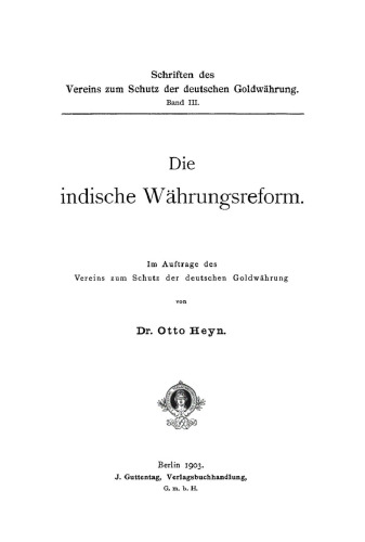 Die indische Währungsreform