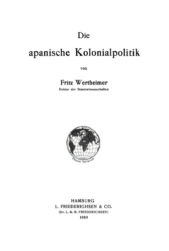 Die japanische Kolonialpolitik