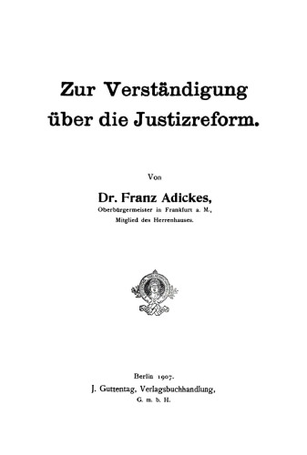 Zur Verständigung über die Justizreform
