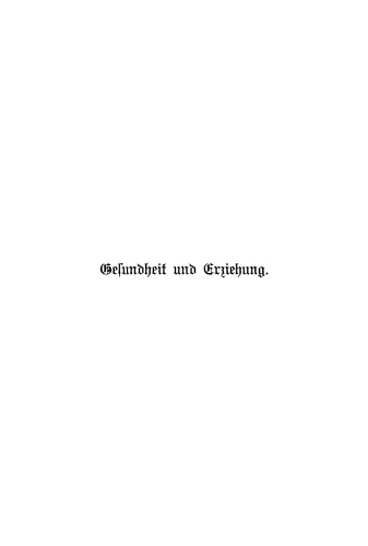 Gesundheit und Erziehung