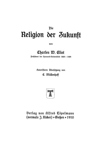 Die Religion der Zukunft